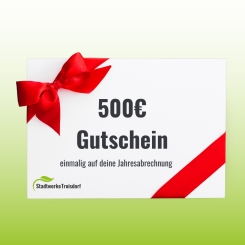 Gewinne 500€ für deine Jahresverbrauchsabrechnung! 