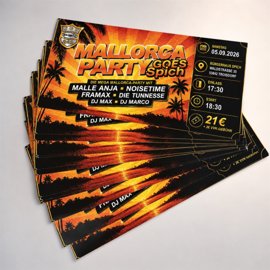 Wir verschenken 15 Tickets für die Mallorca Party 
