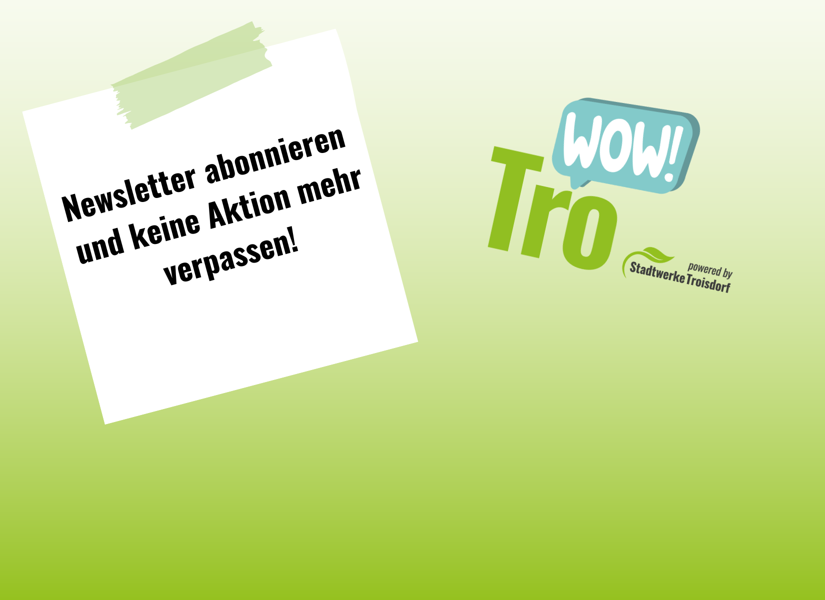 Immer auf dem neuesten Stand!